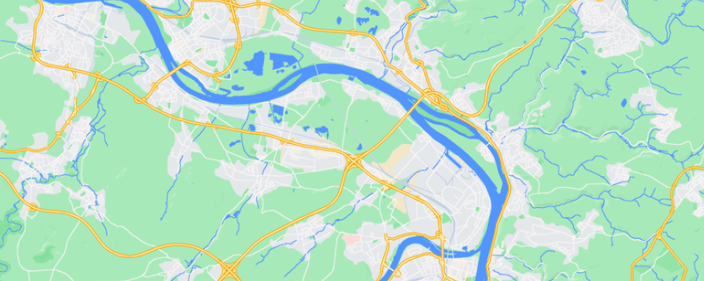 Landkarte der Stadt Koblenz